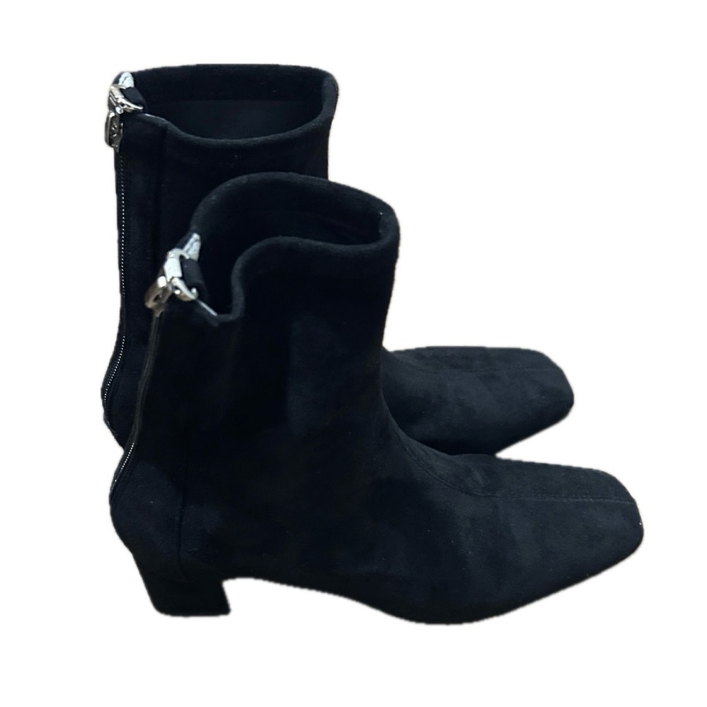Sold—
Chic Black Suede Women's Ankle Boots Back Zip